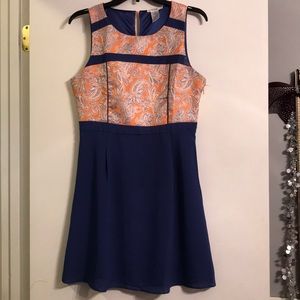 cute blue orange dress😍😍